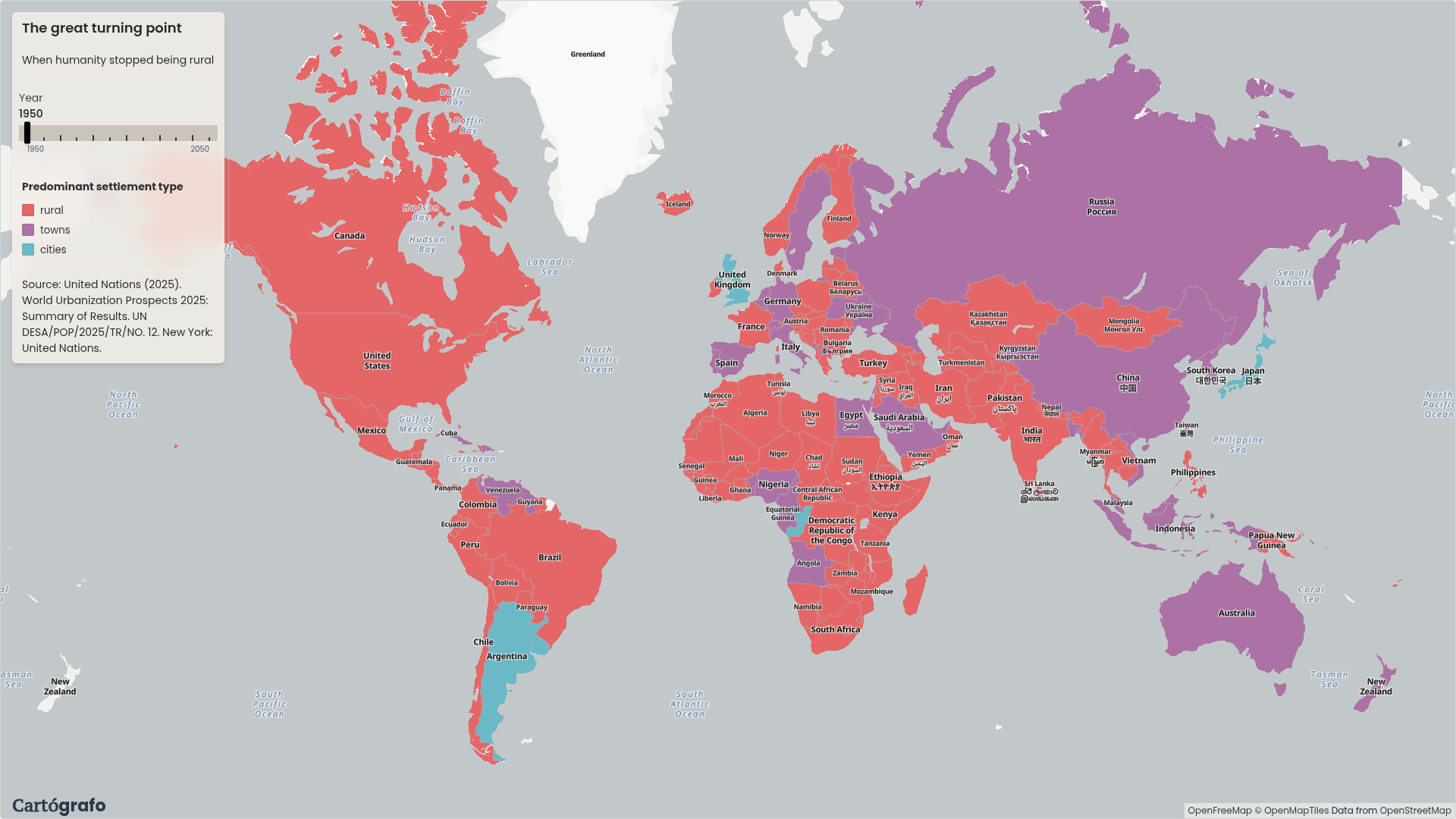 When countries became mostly city-based