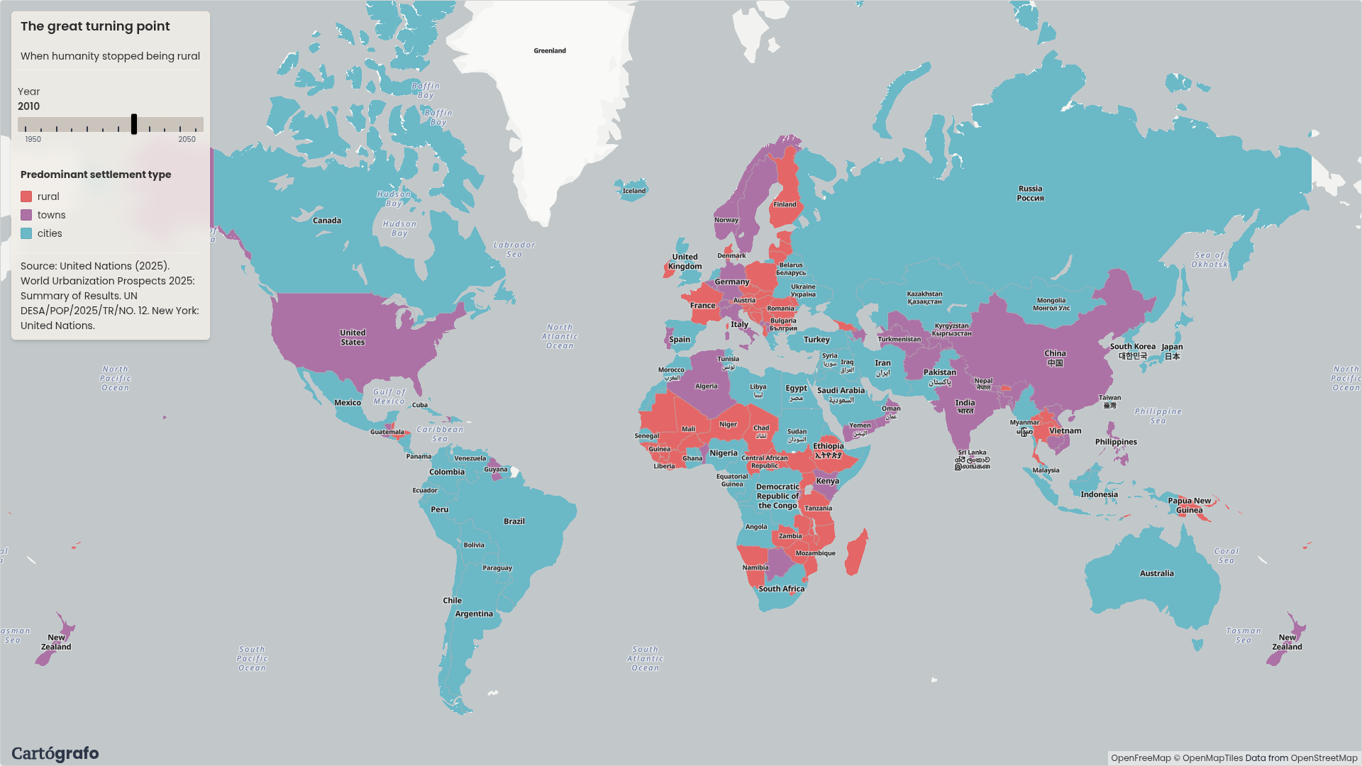 Latin America mostly city-based in 2010